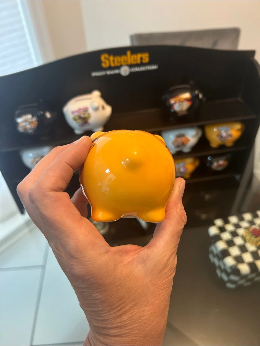 RARE Willabee & Ward 15 Steelers Piggy Bank Collection Wall Display